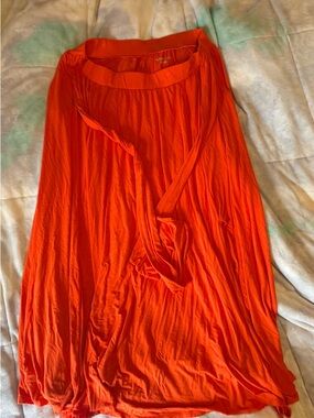 Ava & Viv Vibrant Orange Flowing A-Line Skirt